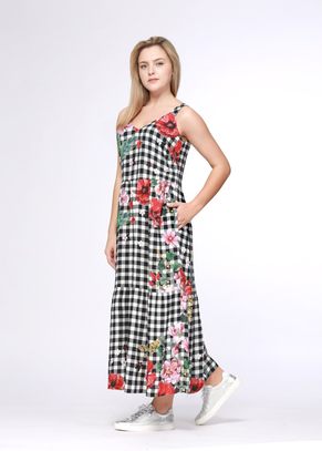 Сарафан женский "Каскад" модель 468/1 вискоза цветы