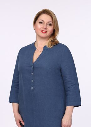 Платье женское "Ария" модель 469/5 цвет джинс