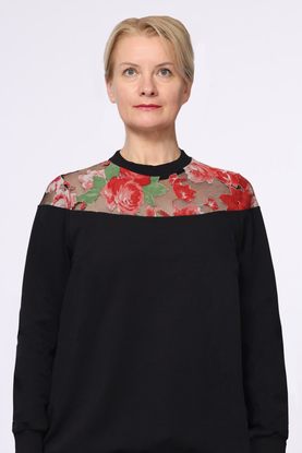 Джемпер женский "Сакура" модель 651/1 цвет: чёрный