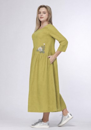 Платье женское "Амели" модель 437 светлая олива